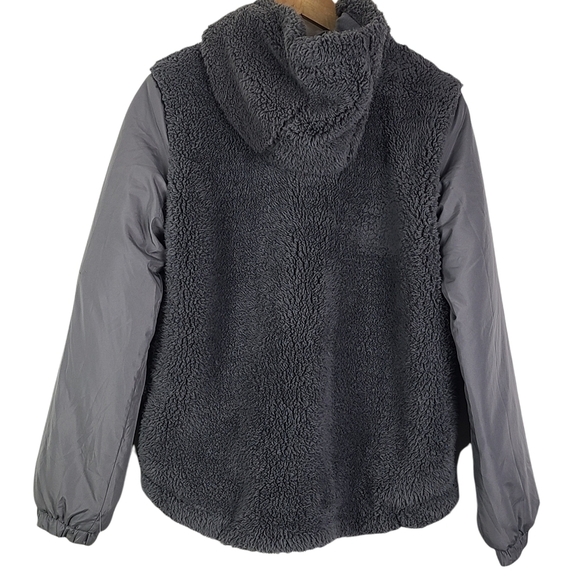 NWT Zella Faux Shearling Bomber Jacket Medium - Picture 4 of 7